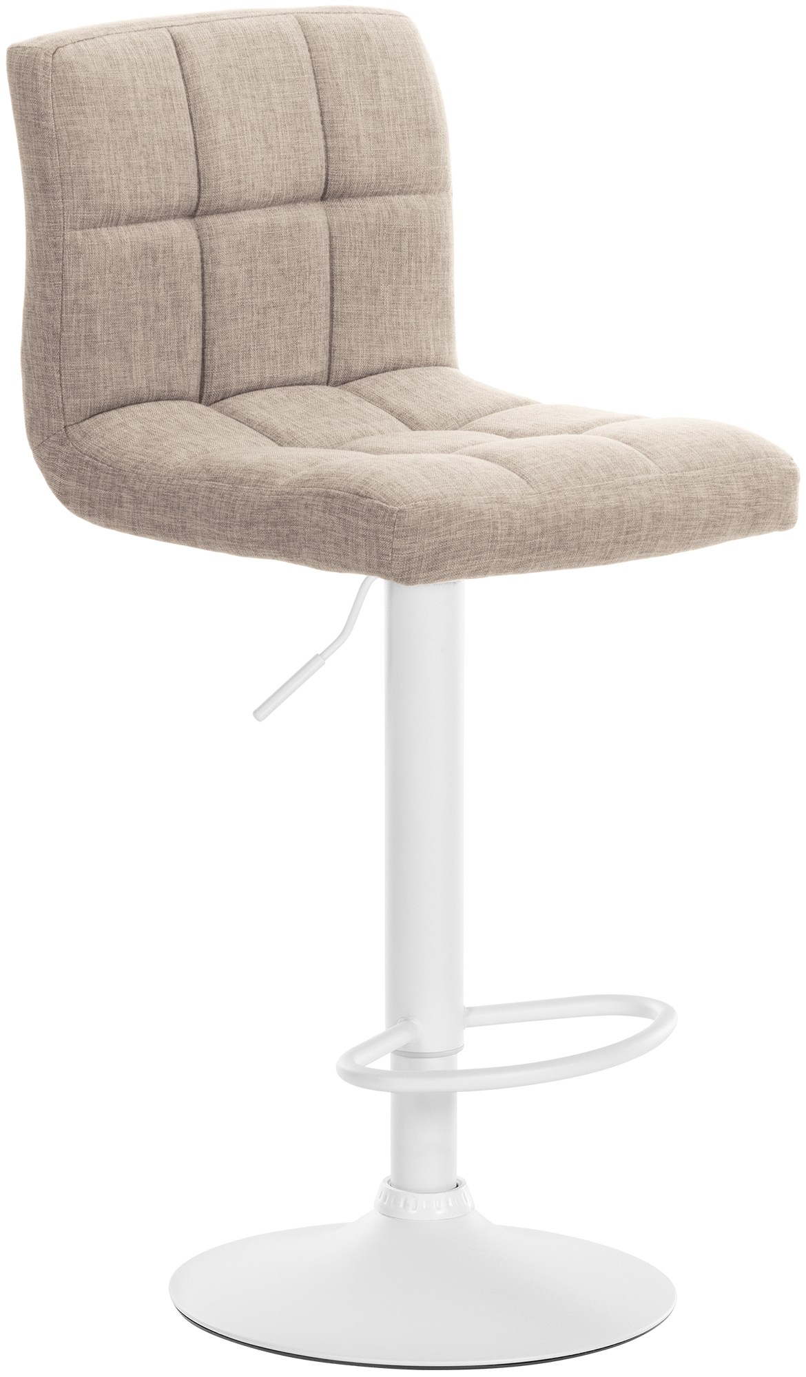2er Set Barhocker Calma Stoff weiß