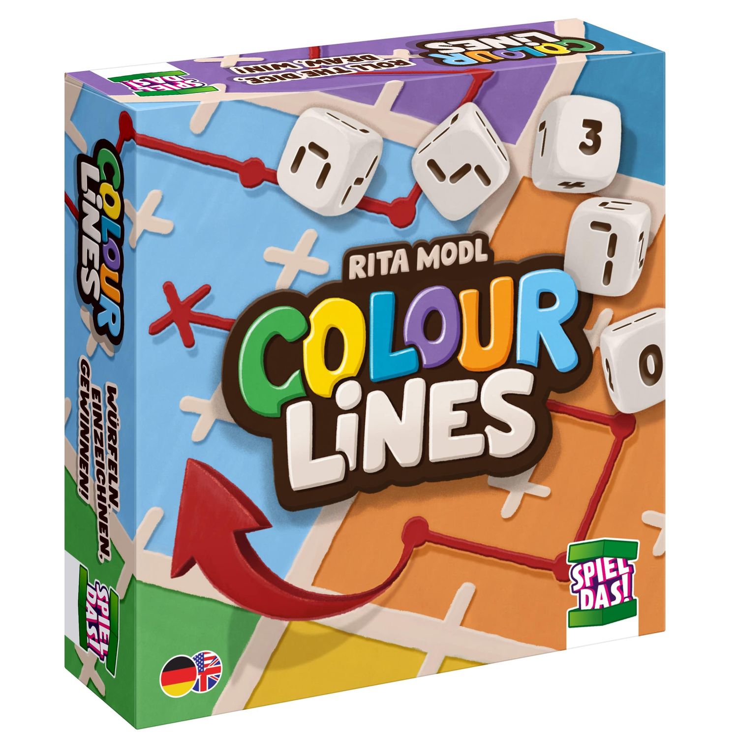 SPIEL DAS! Verlag Brettspiele & Gesellschaftsspiele Colour Lines - Brettspiel