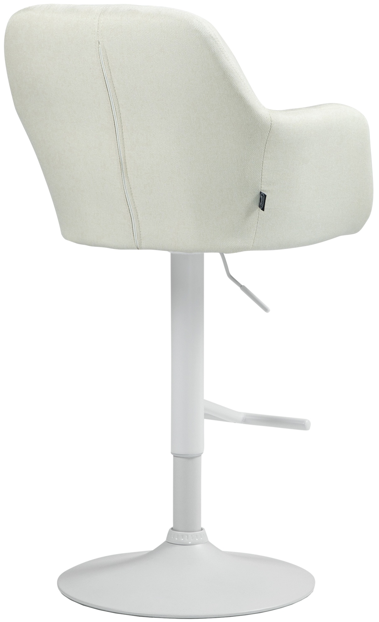 Barhocker Natoma Stoff weiß