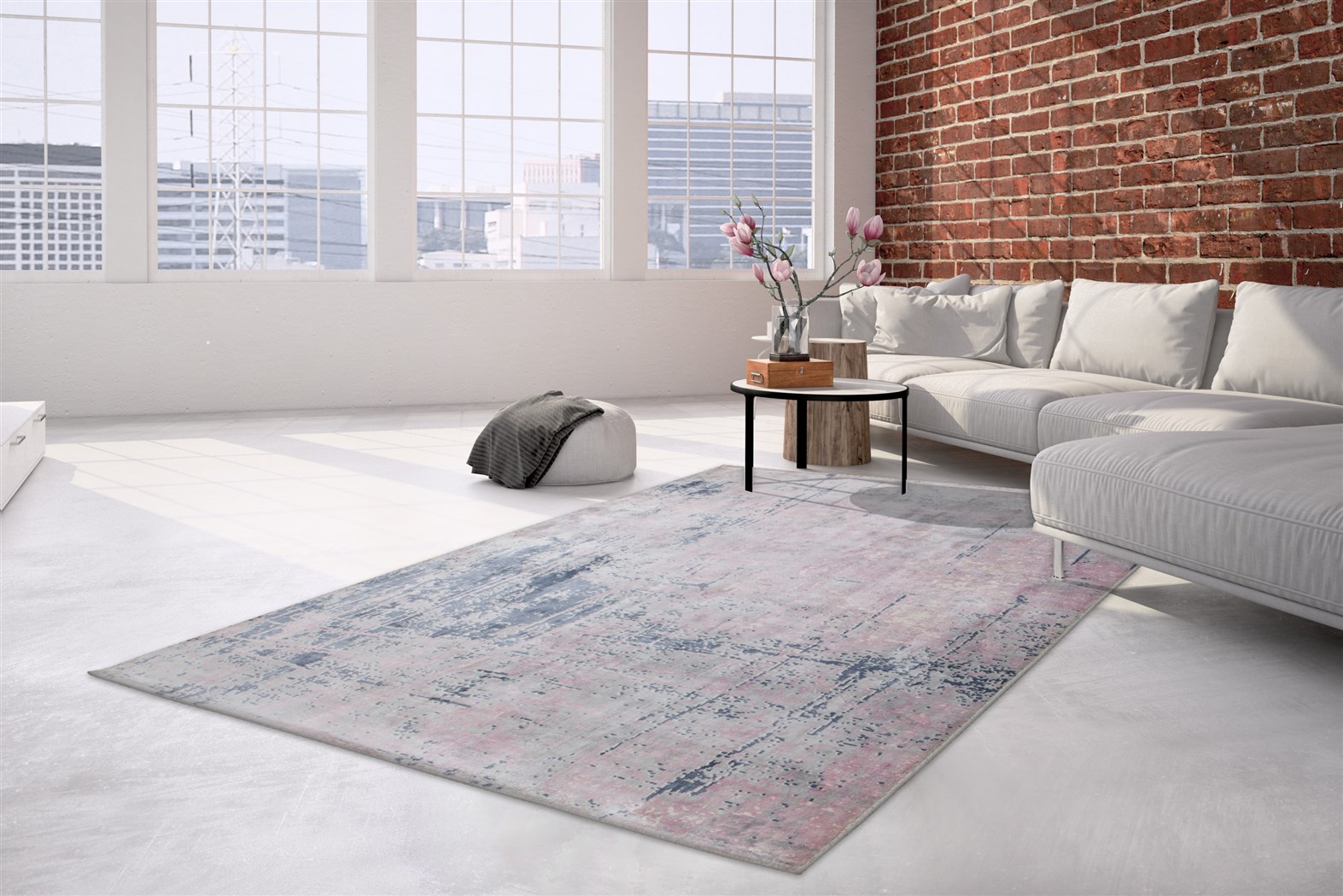Teppich Ocean 400 Rosa / Blau 170cm x 240cm