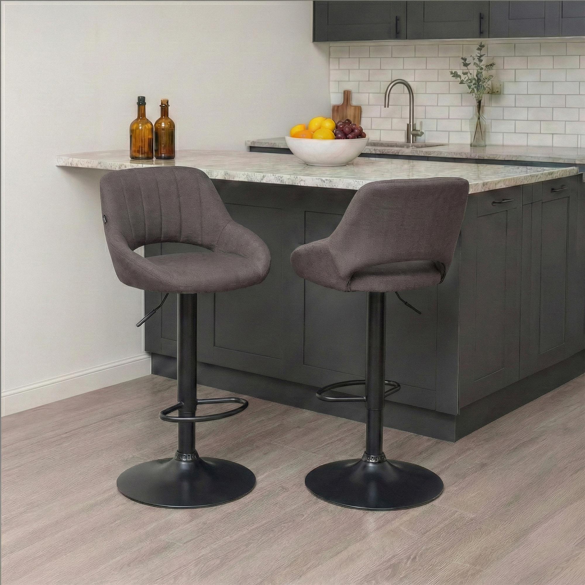 Barhocker Milet Stoff schwarz