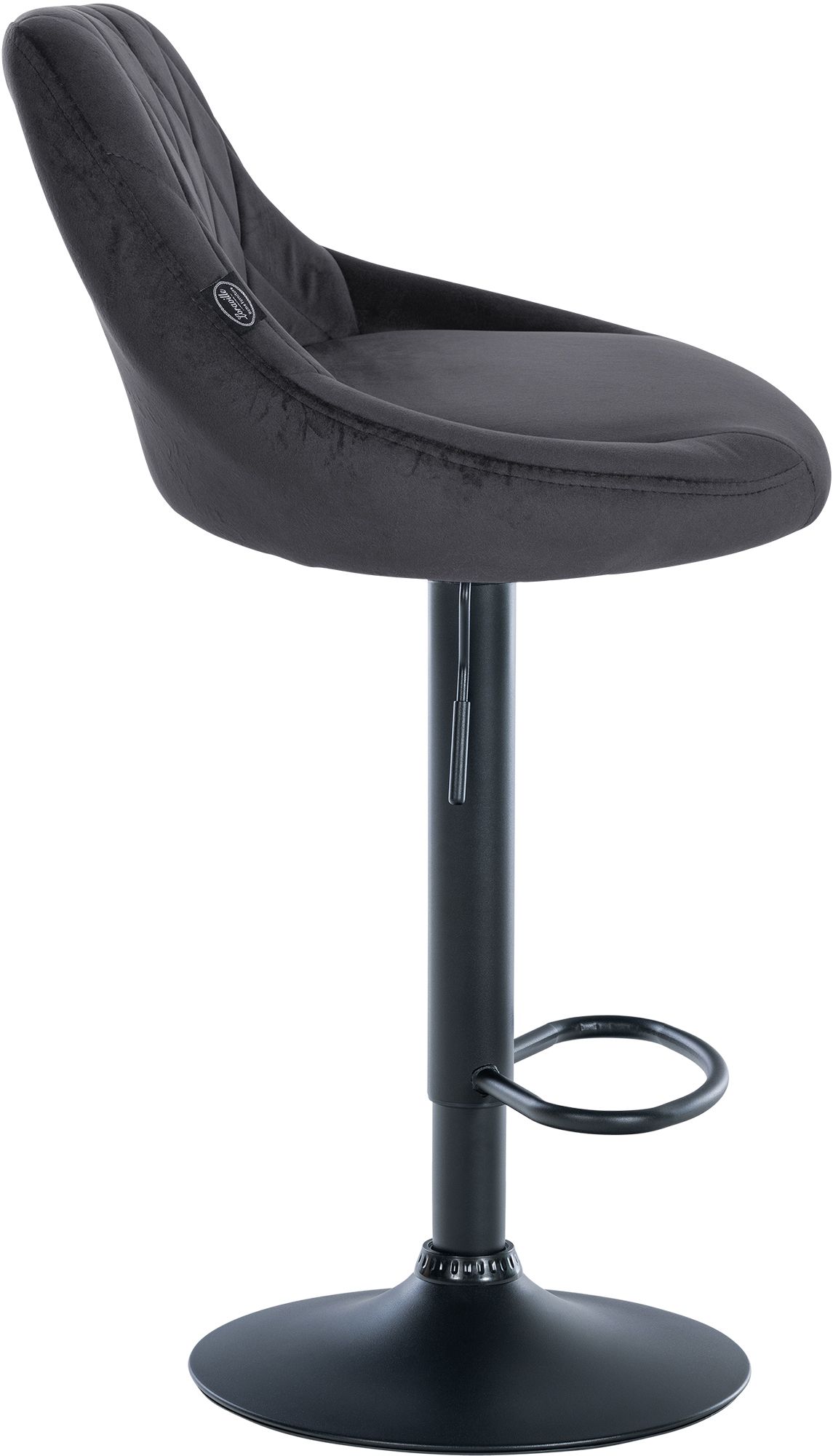 2er Set Barhocker Lazio Samt schwarz