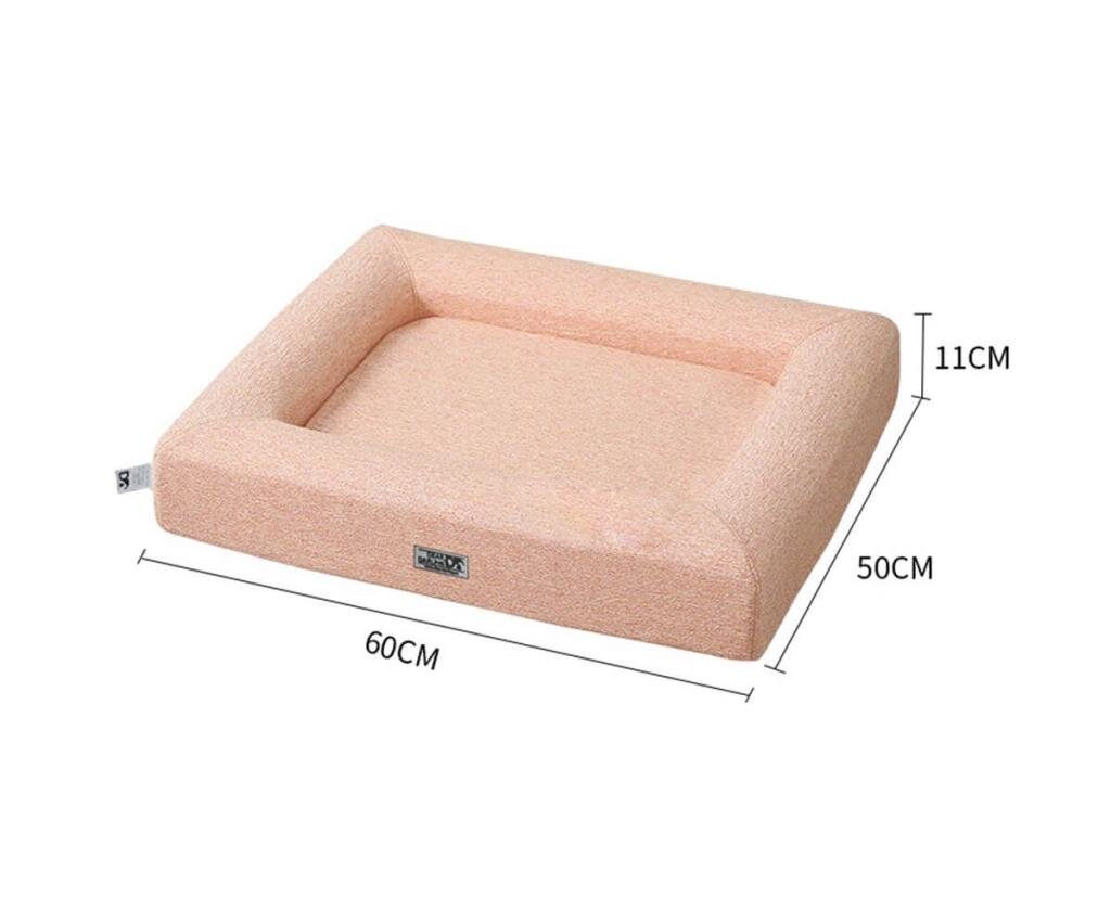 DEAR DARLING DD-01APM Orthopädisches Luxus Katzen- und Hundebett Apricot Gr. M 50x60cm mit Memory Schaum