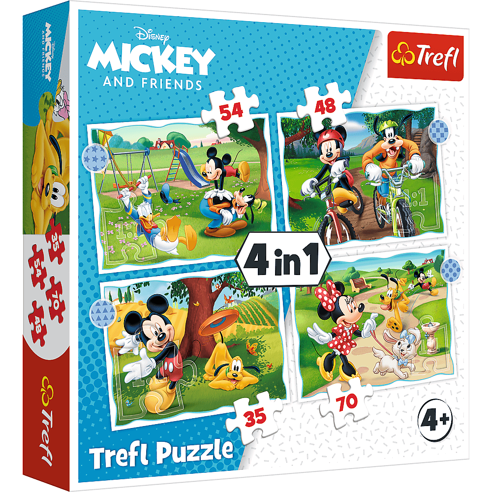 Trefl Puzzles Mickey Mouse - 4 in 1 Puzzle 35, 48, 54, 70 Teile