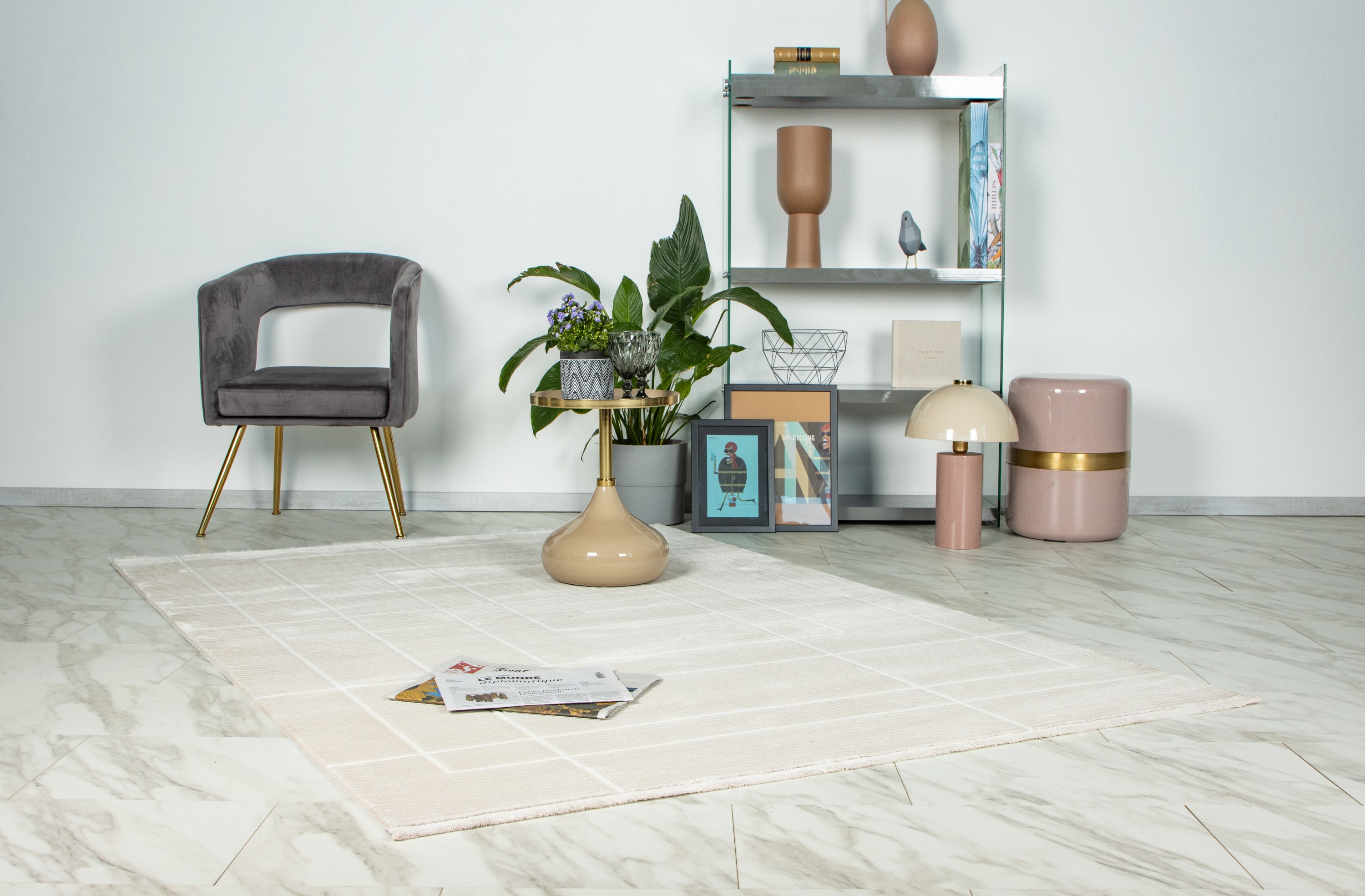Teppich Stage 125 Beige 120 x 170 cm