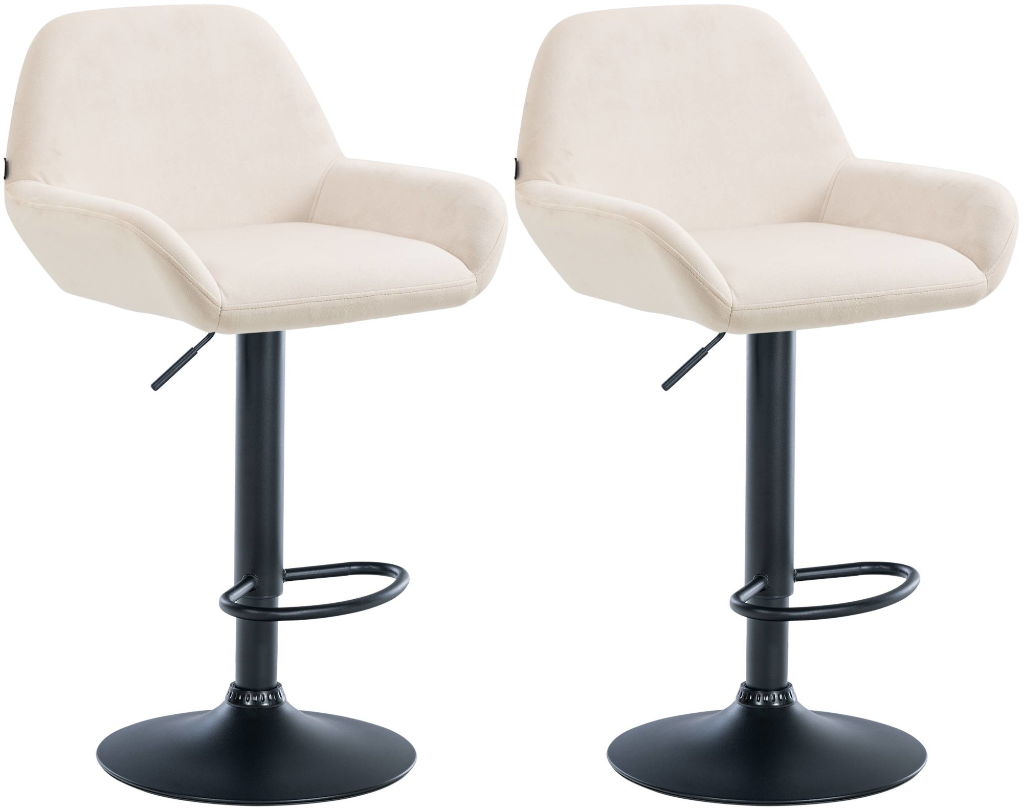 2er Set Barhocker Braga Samt schwarz