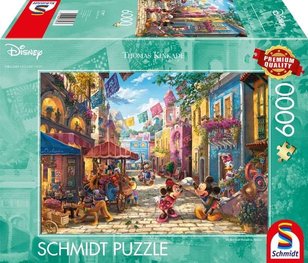 Schmidt Spiele GmbH Puzzles Disney - Mickey & Minnie in Mexico, 6000 Teile - Puzzle