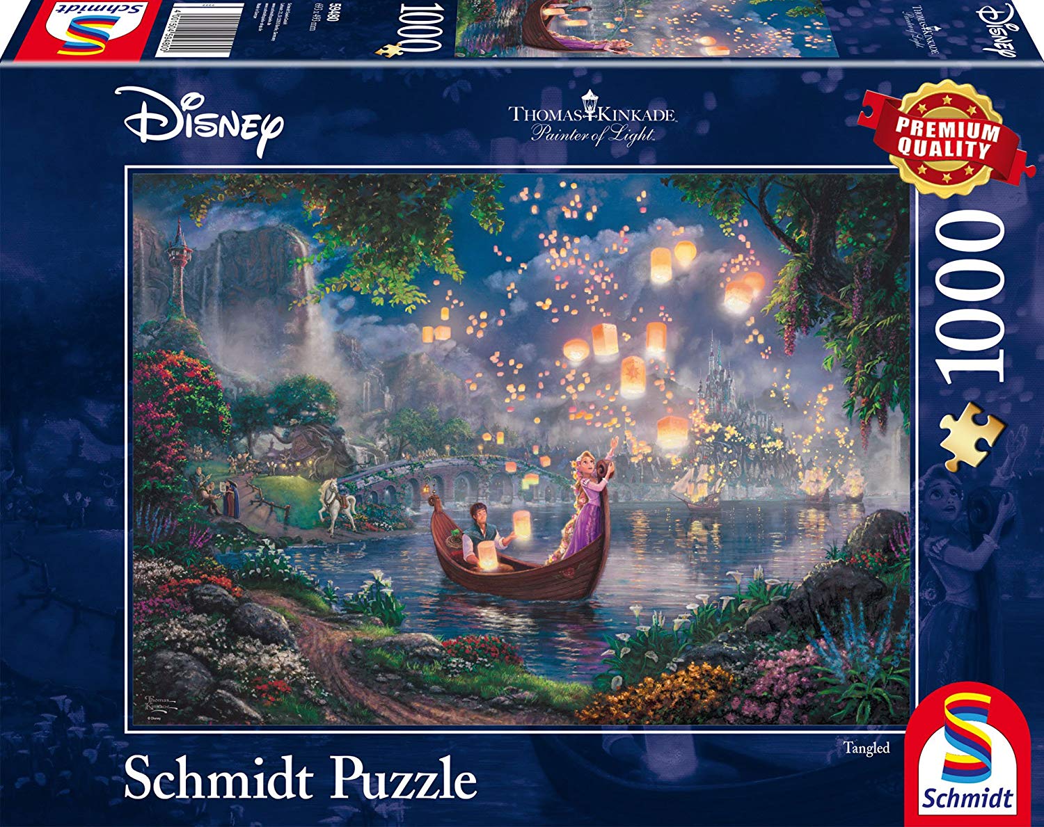 Schmidt Spiele GmbH Puzzles Disney, Rapunzel - 1000 Teile Puzzle (Thomas Kinkade)