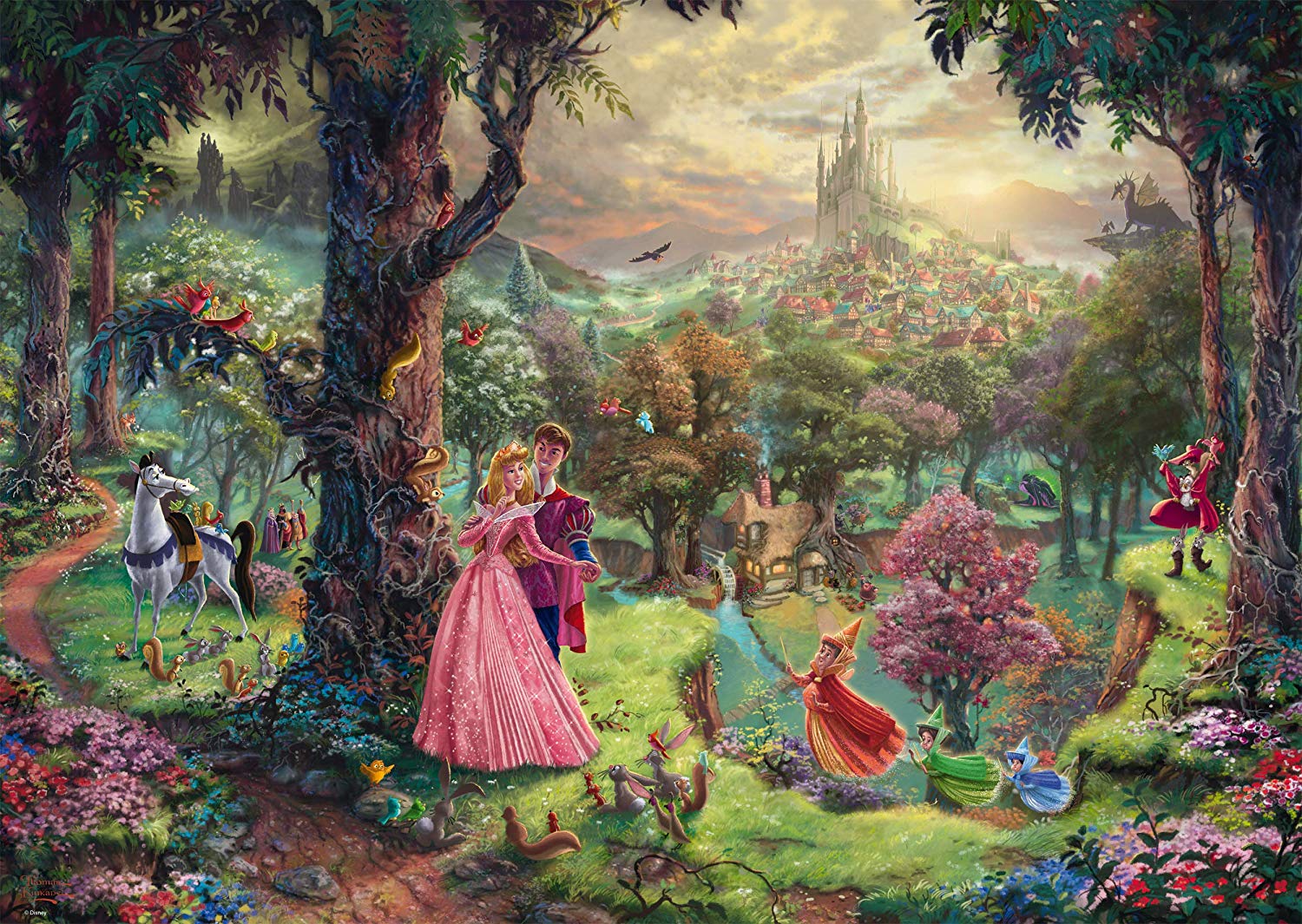 Schmidt Spiele GmbH Puzzles Disney, Dornröschen - 1000 Teile Puzzle (Thomas Kinkade)