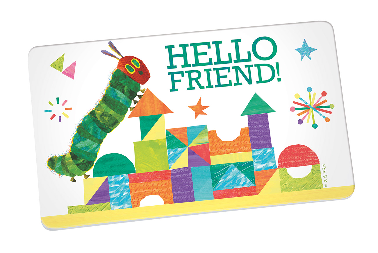 GEDA Küchenutensilien Raupe Nimmersatt "Hello Friend on top" - Frühstücksbrettchen