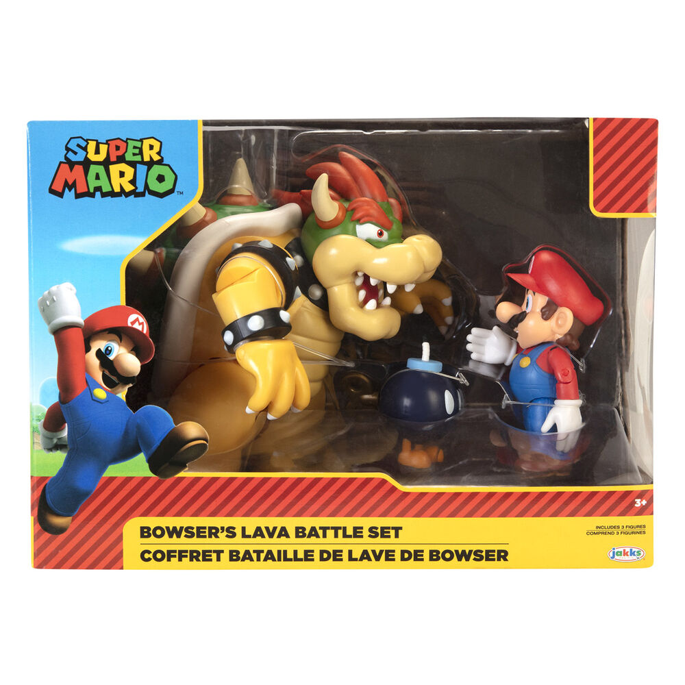 Jakks Pacific Sammel- & Spielfiguren Nintendo Super Mario - Spielfiguren-Set Bowser vs. Mario