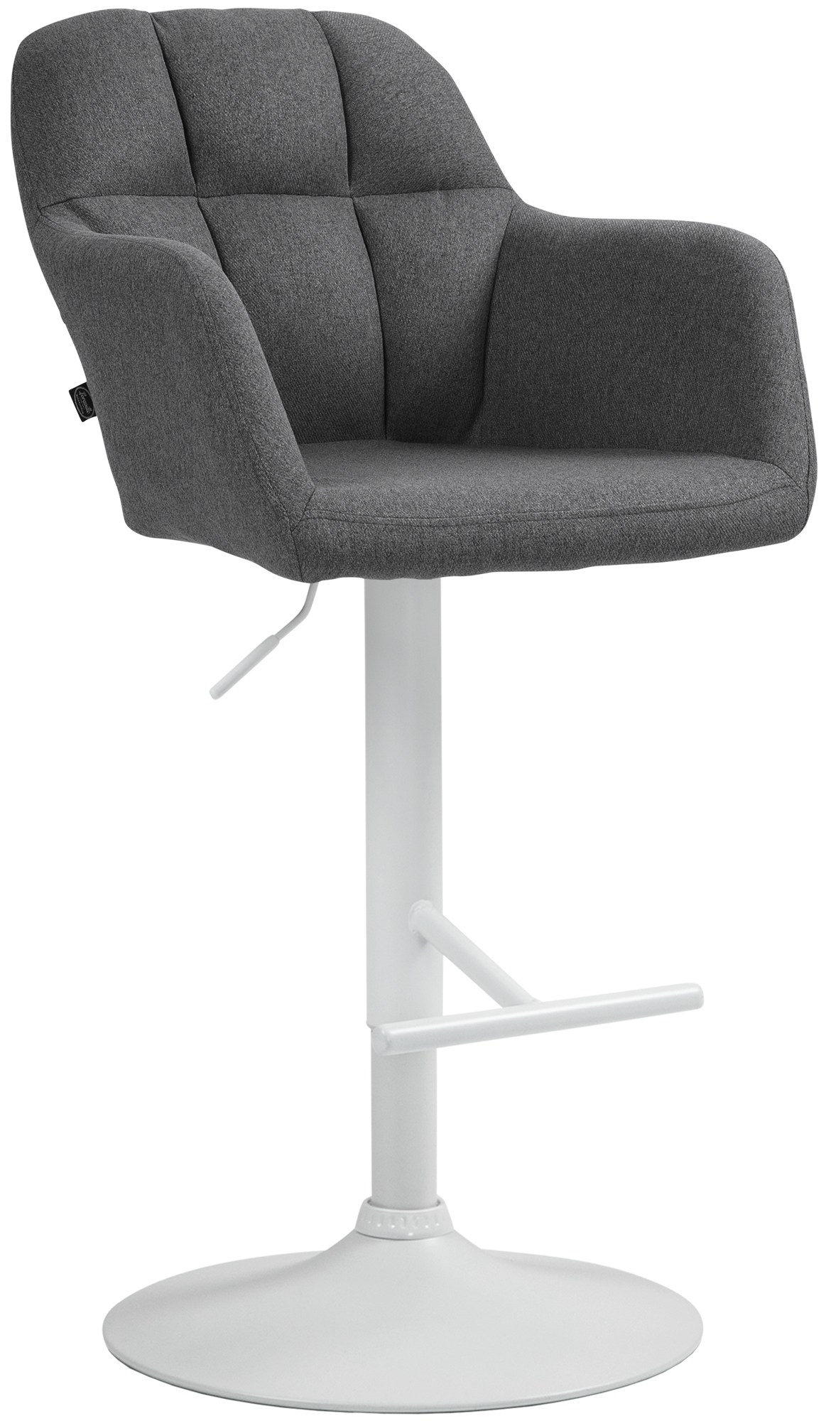Barhocker Natoma Stoff weiß