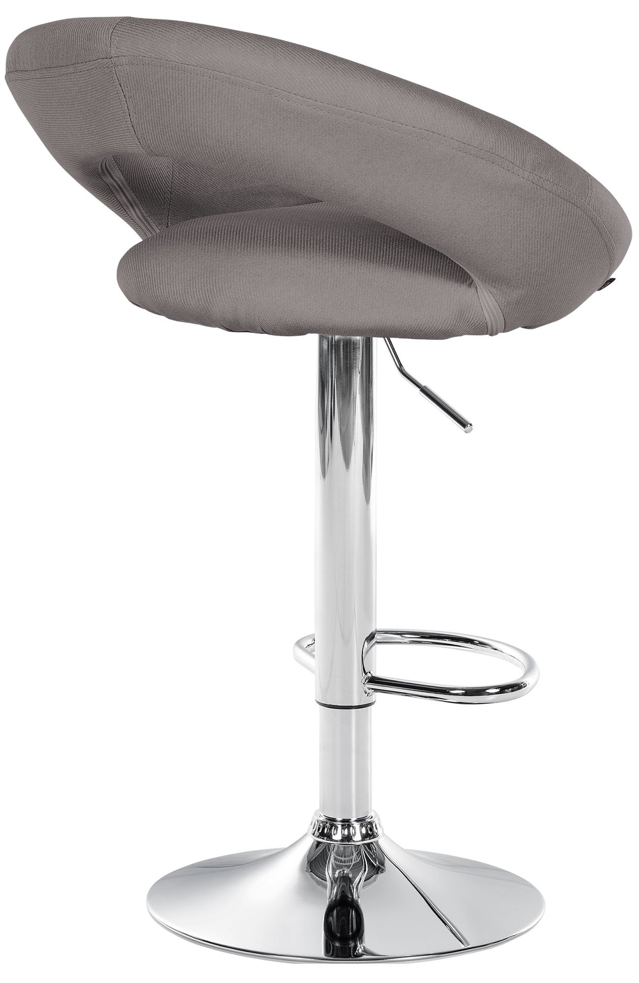 2er Set Barhocker Olinda Stoff Chrom