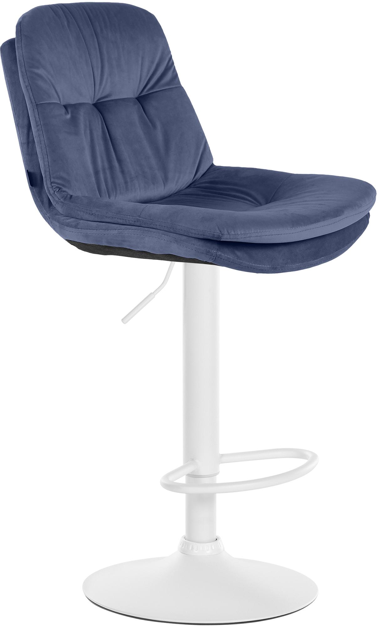 Barhocker Laurel Samt weiß
