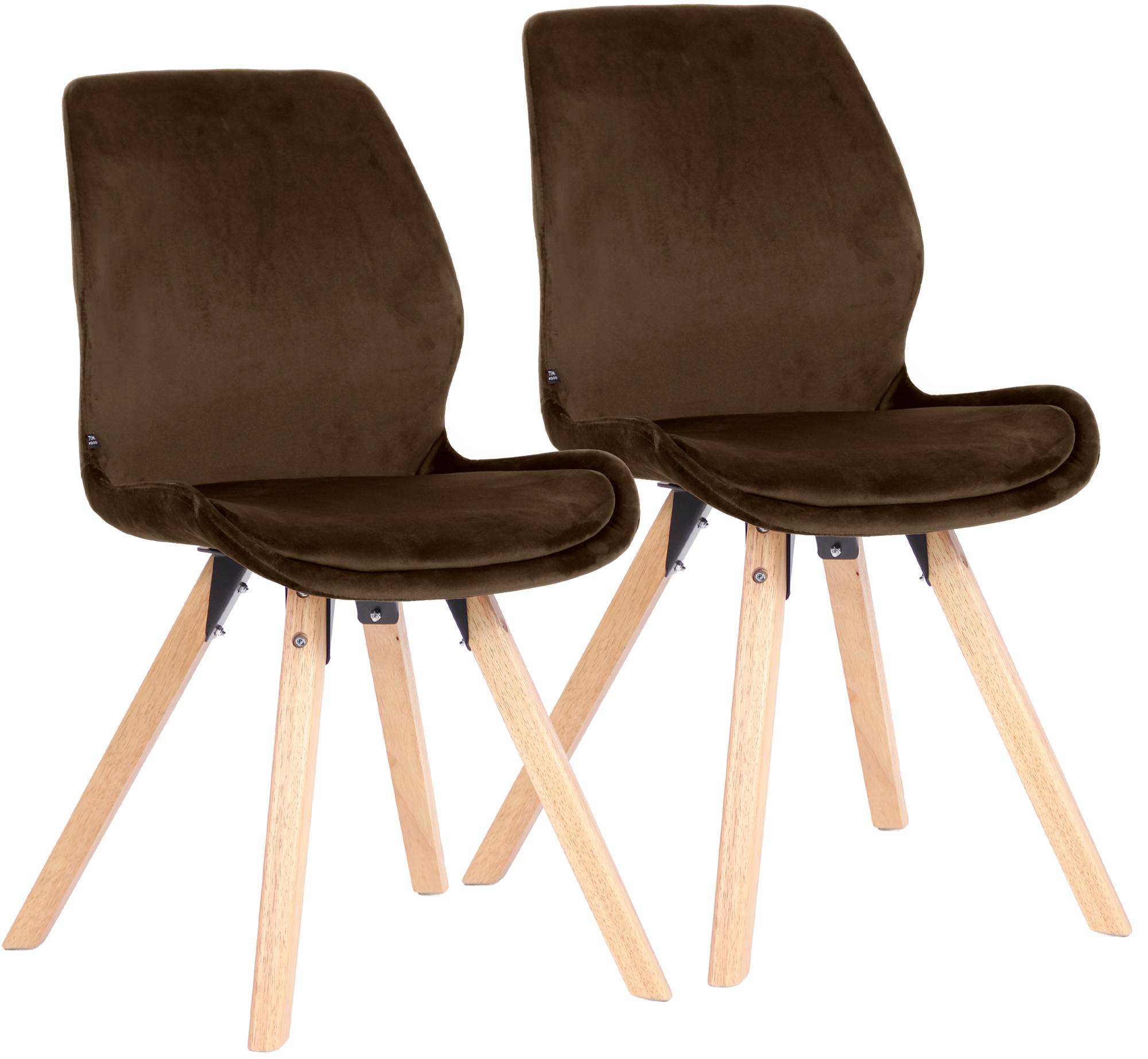 2er Set Stuhl Luna Samt