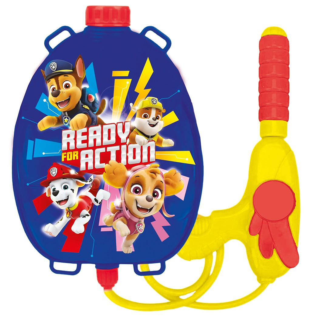 Happy People Paw Patrol Happy People 16319 - Paw Patrol Wasserpistole, Tank als Rucksack