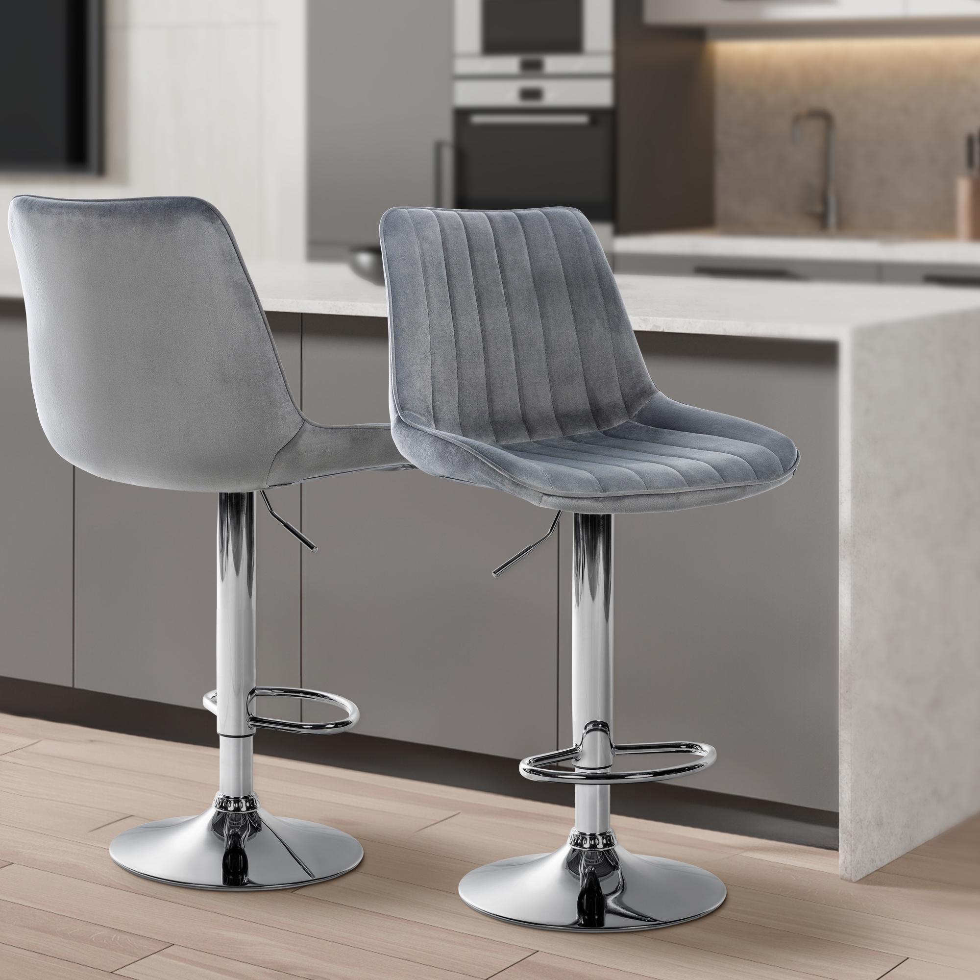 Barhocker Toni Samt chrom
