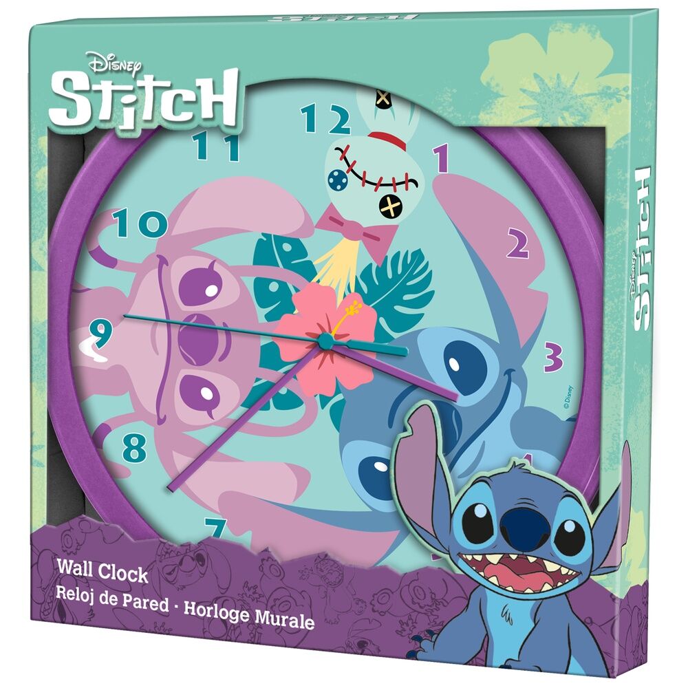 Kids Licensing Uhren & Wecker Disney Stitch - Wanduhr für Kinder