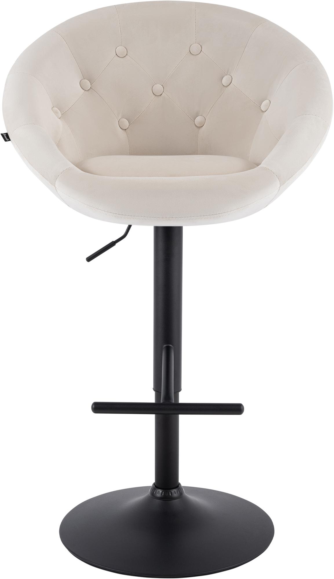 Barhocker London Samt schwarz