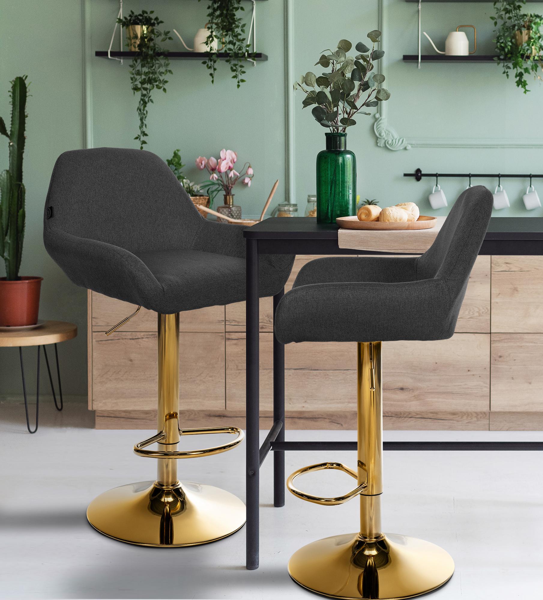 Barhocker Braga Gold Stoff