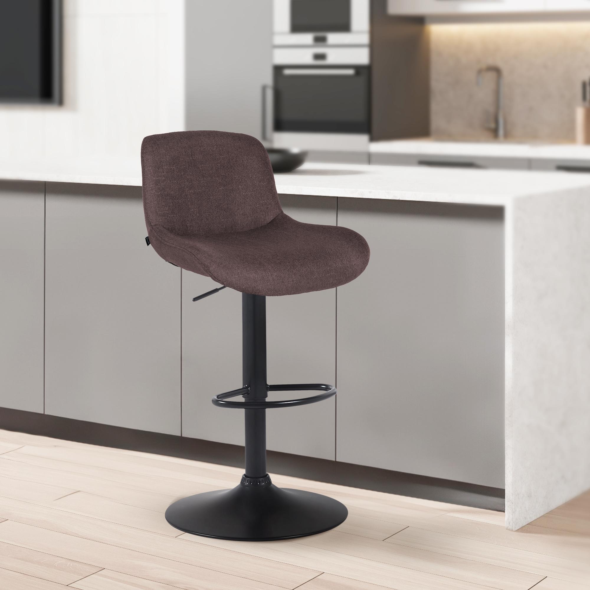 Barhocker Solon Schwarz Stoff