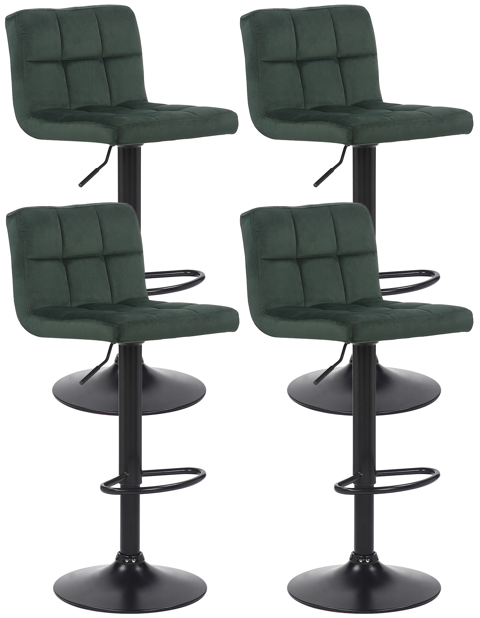 4er Set Barhocker Feni Samt