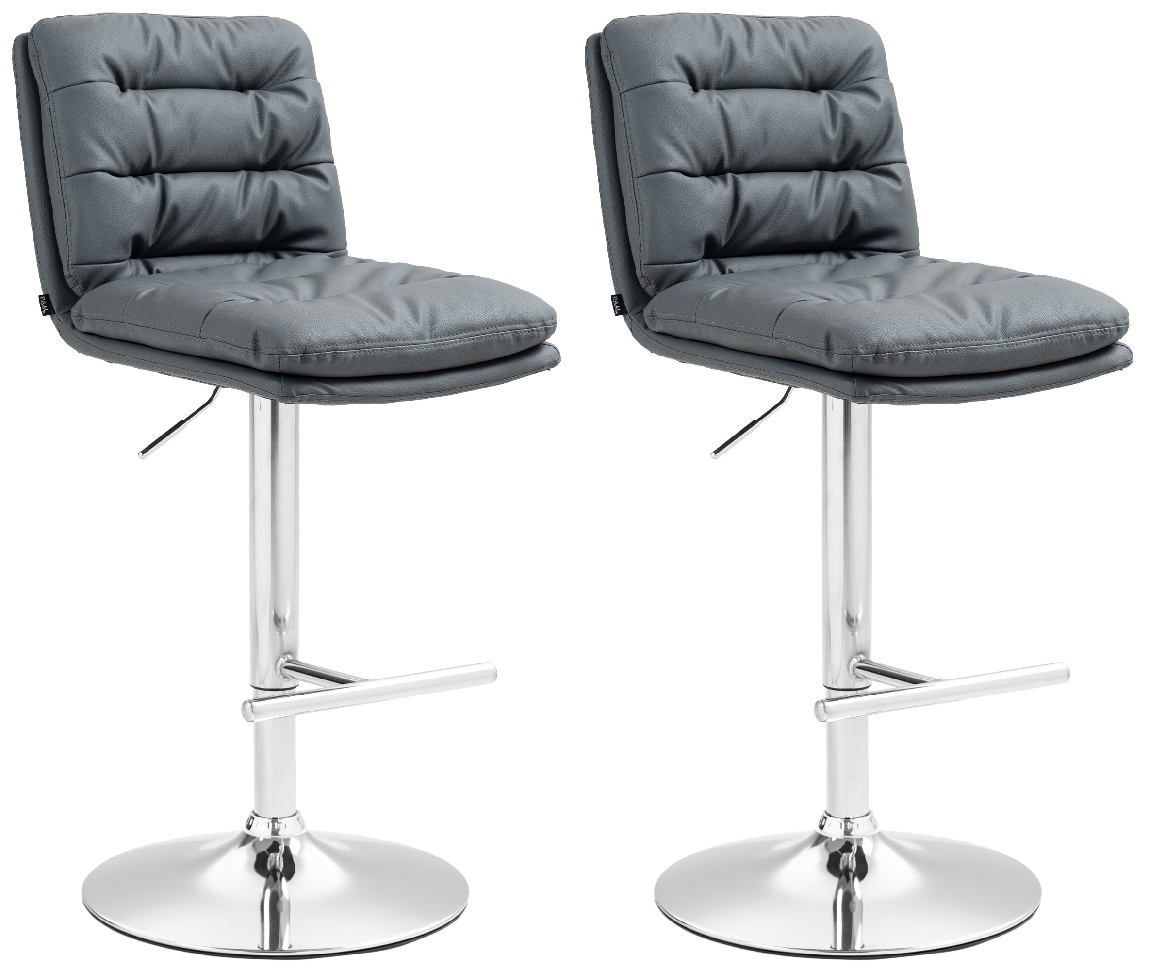 2er Set Barhocker Damar Kunstleder chrom