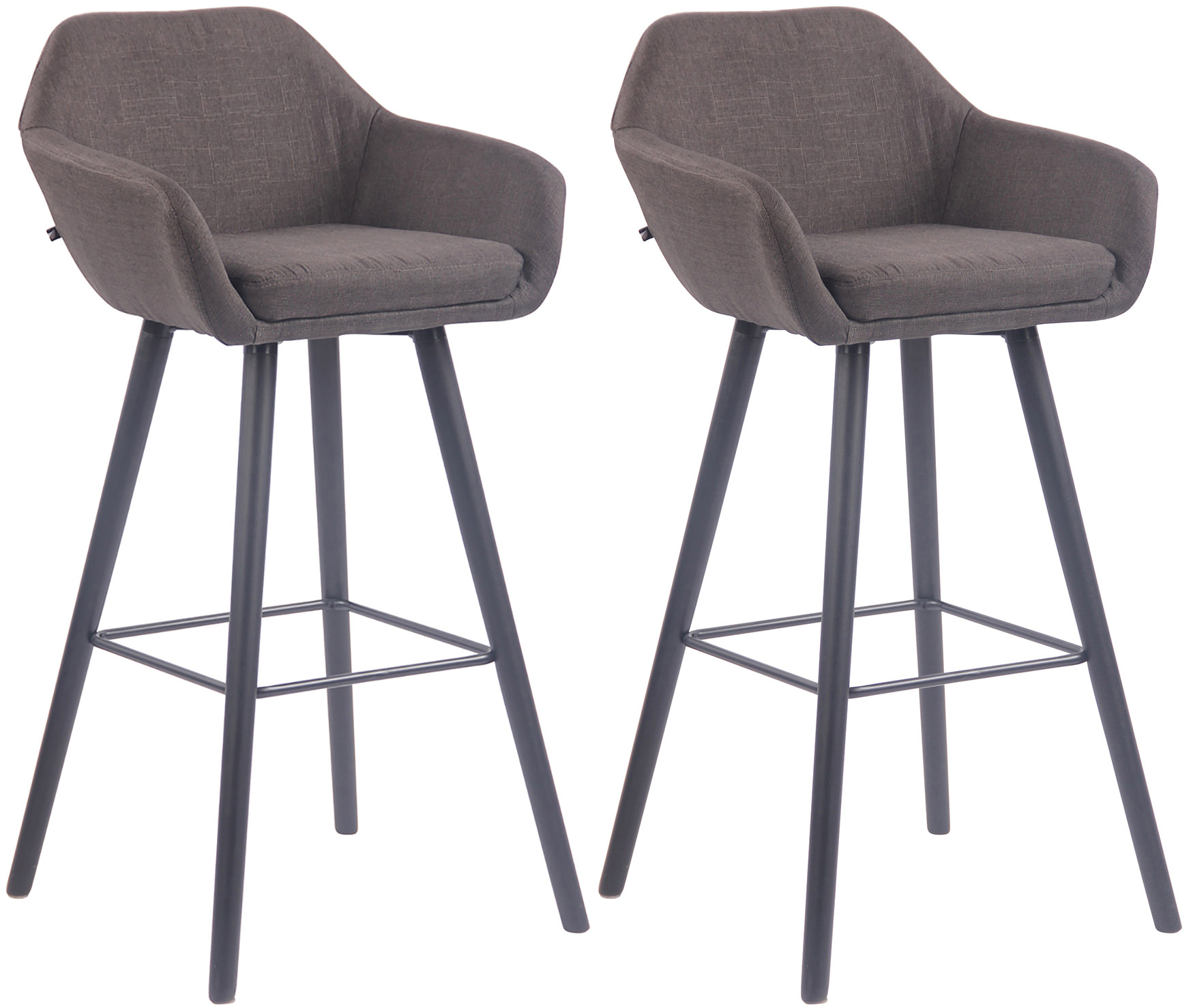 2er Set Barhocker Adelaide schwarz