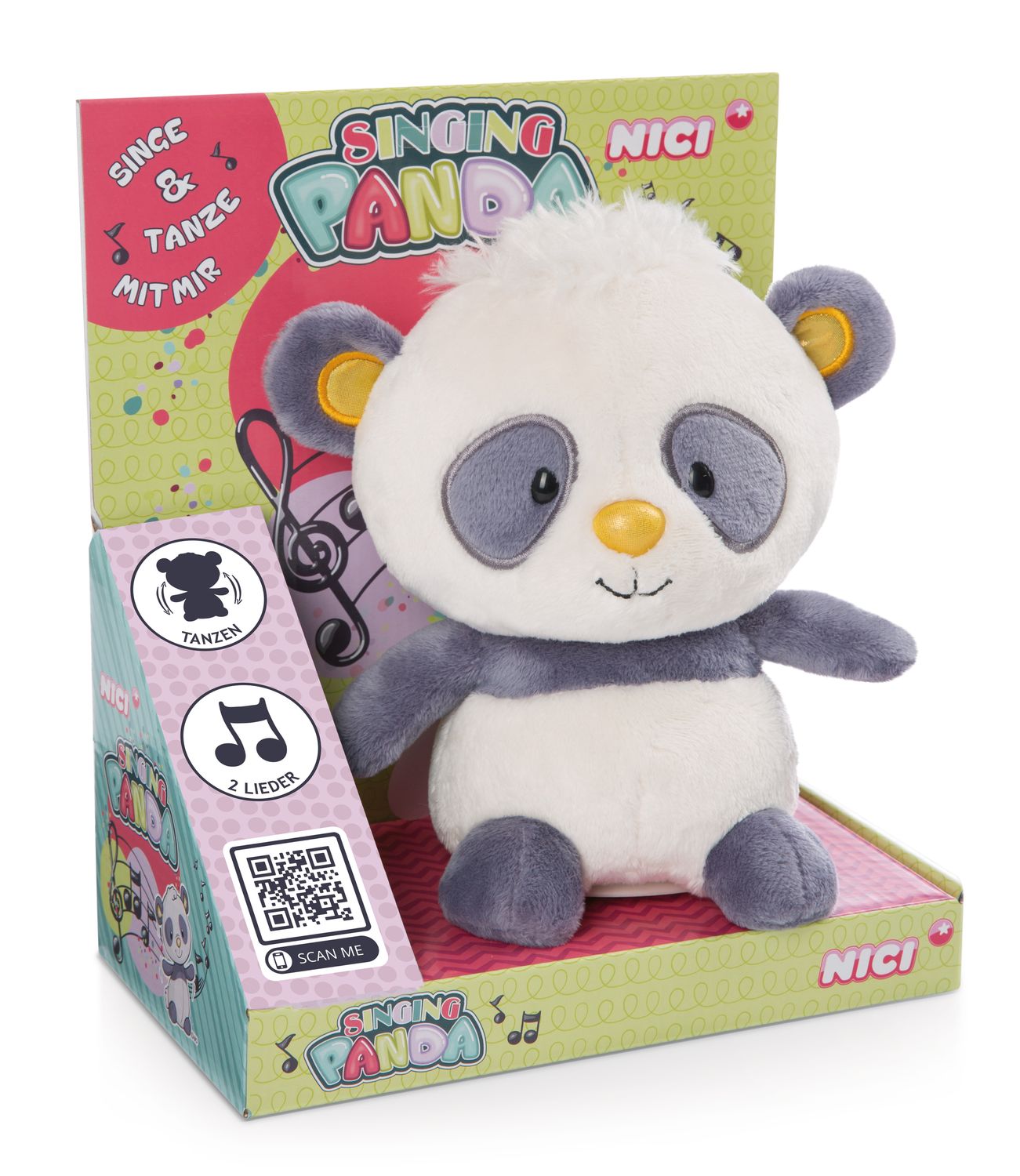 Nici Elektronisches Spielzeug Nici 48417 - Singing Panda Plüschfigur 20 cm mit Sing- & Tanzfunktion