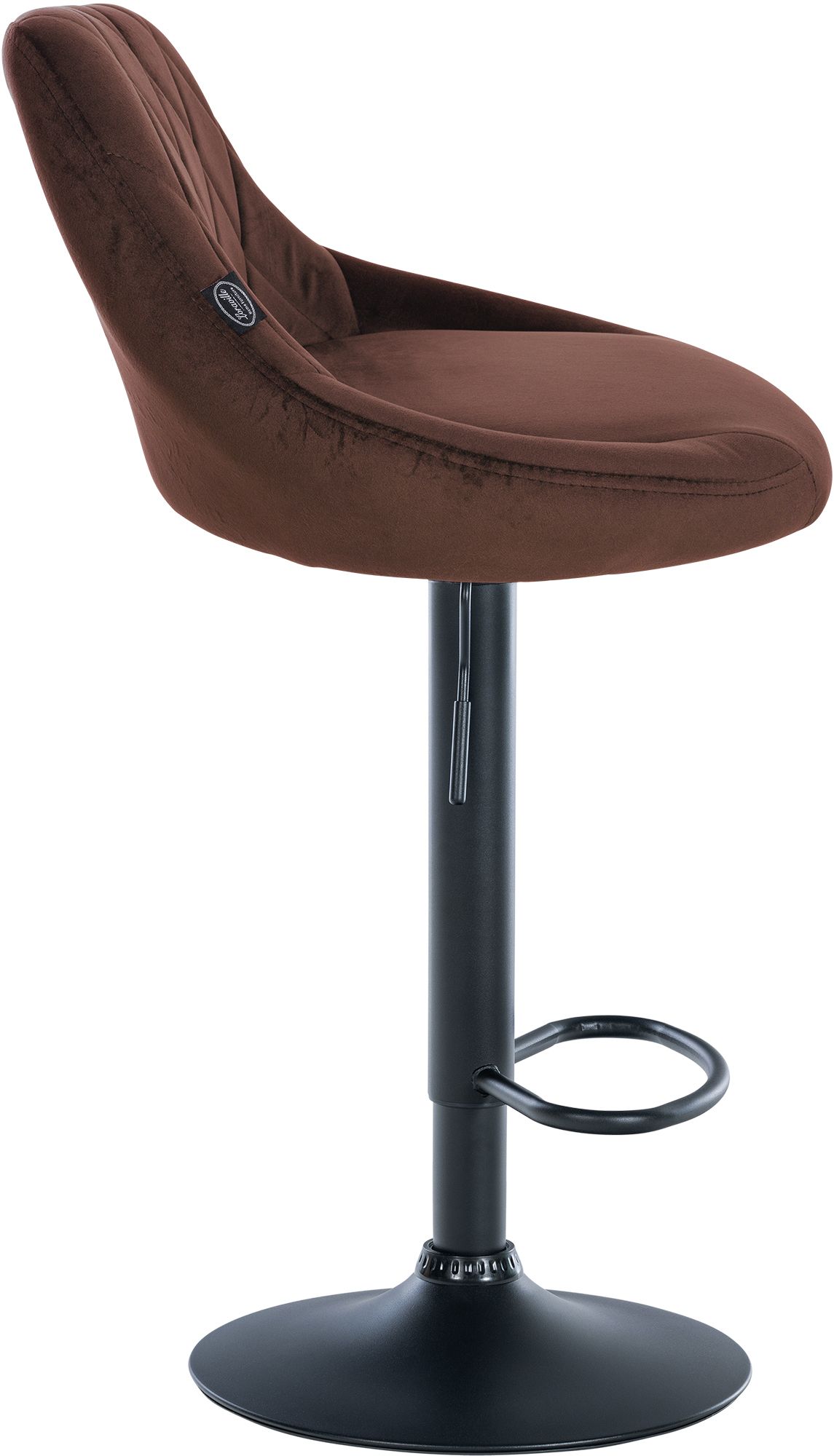 2er Set Barhocker Lazio Samt schwarz