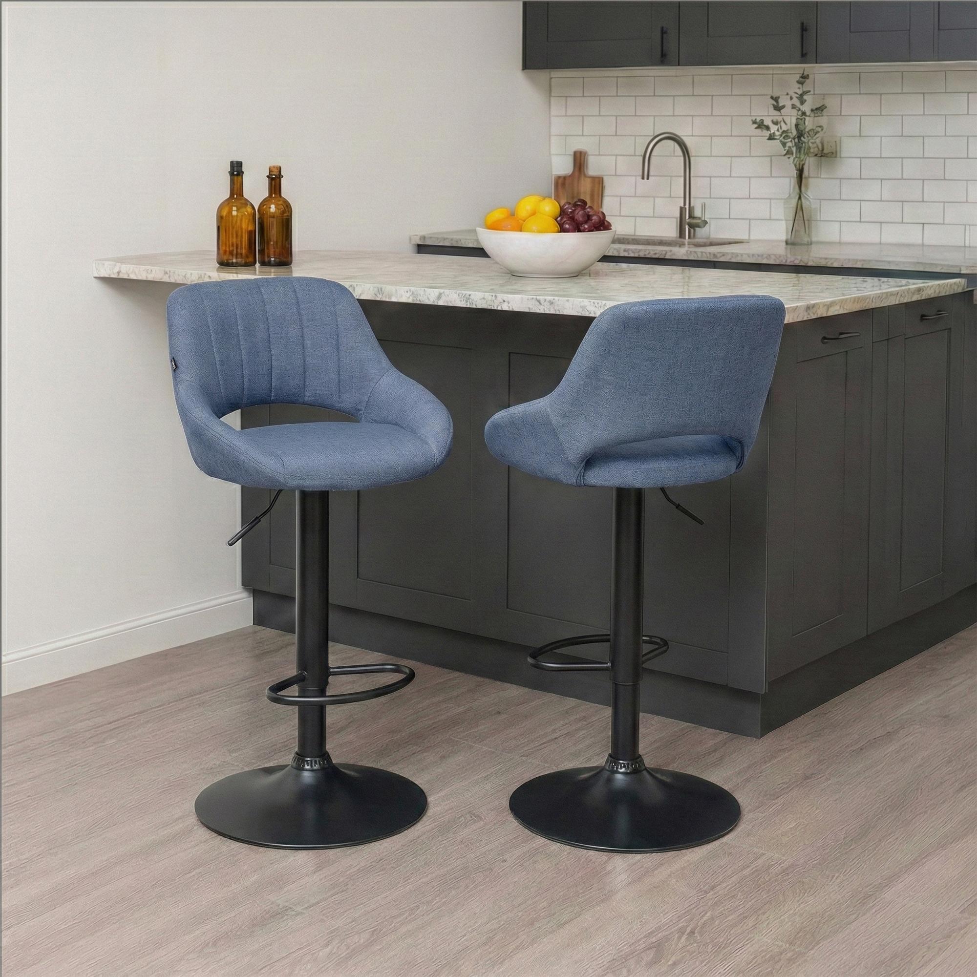 Barhocker Milet Stoff schwarz