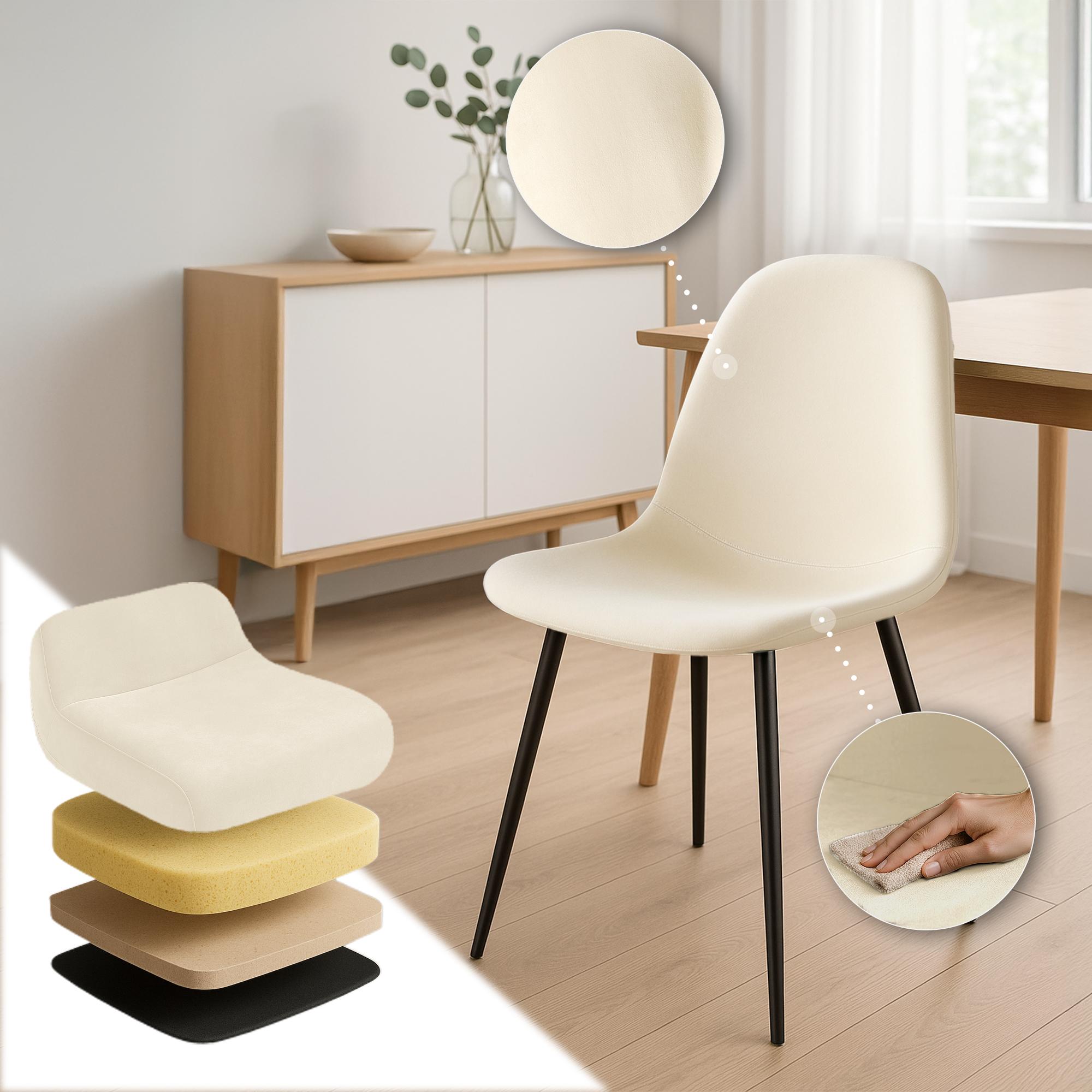 4er Set Esszimmerstühle Napier Samt