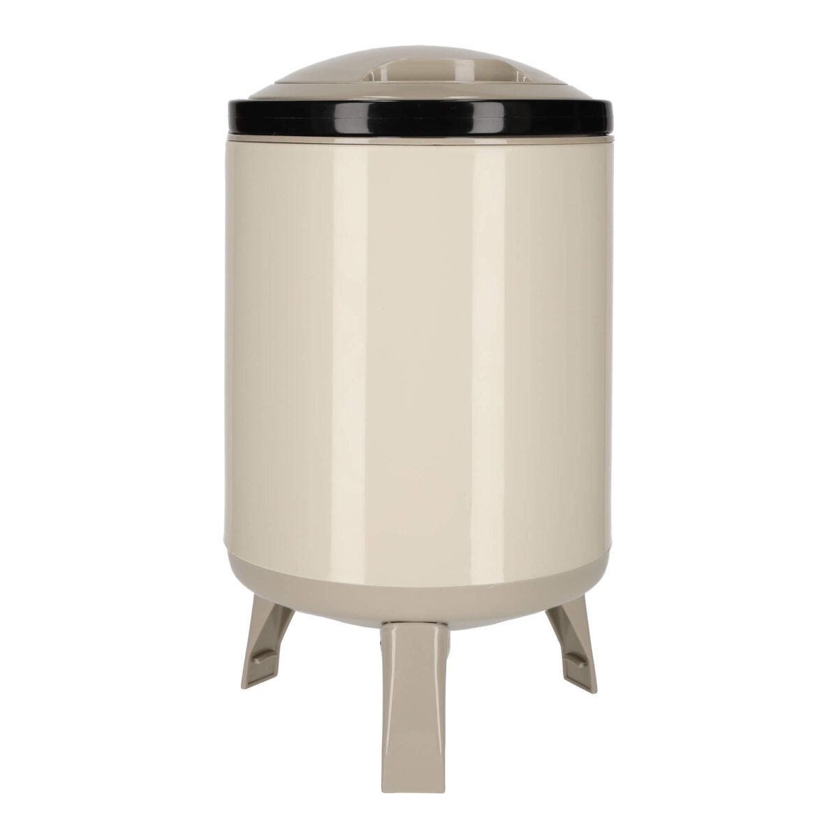 The Gift Groothandel BV JENS Living Saftspender Set mit 4 Bechern & Ständer | 4L Getränkespender für Party, Garten & Buffet | Robuste Glaskaraffe / Wasserspender in Taupe – Ansicht 6