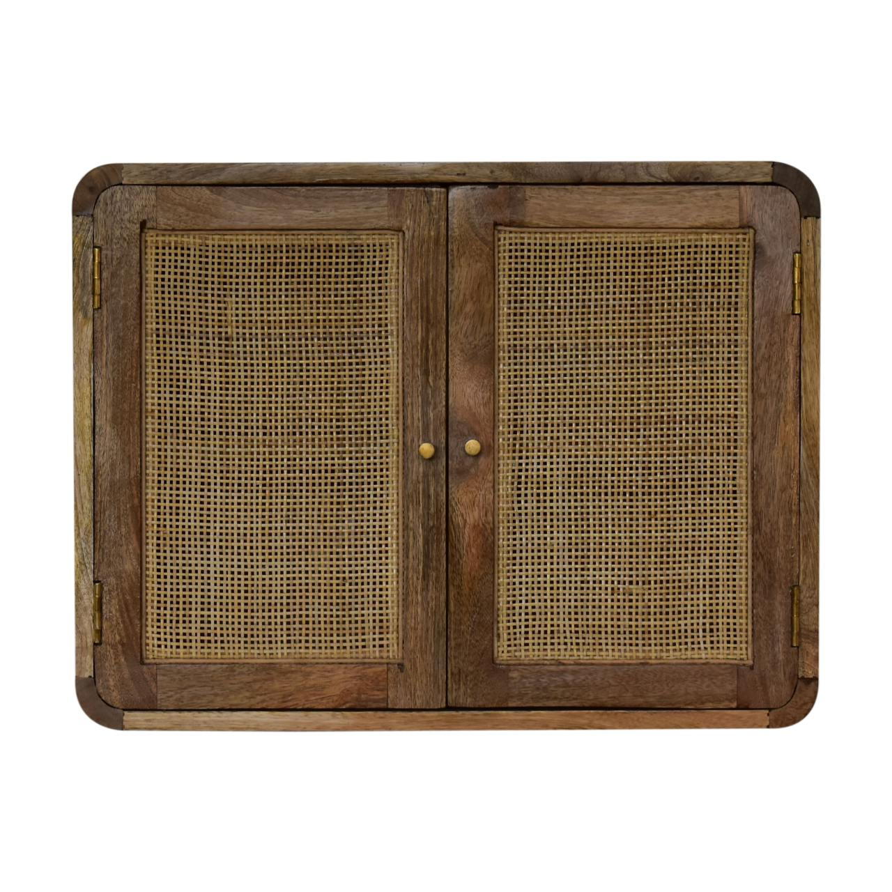 Schwebender Strick-Schrank in Grau-Wasch-Optik