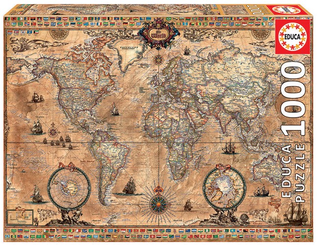 Educa Puzzles Educa Puzzle 9215159 - Antique World Map - 1000 Teile Puzzle