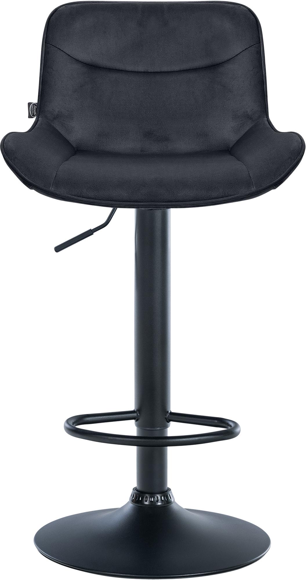 Barhocker Vonore Samt schwarz