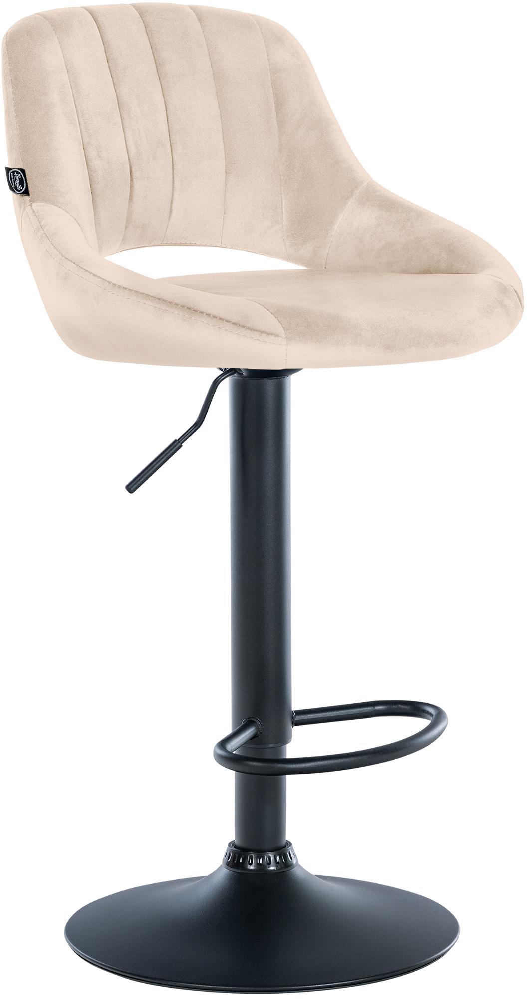 Barhocker Milet Samt schwarz