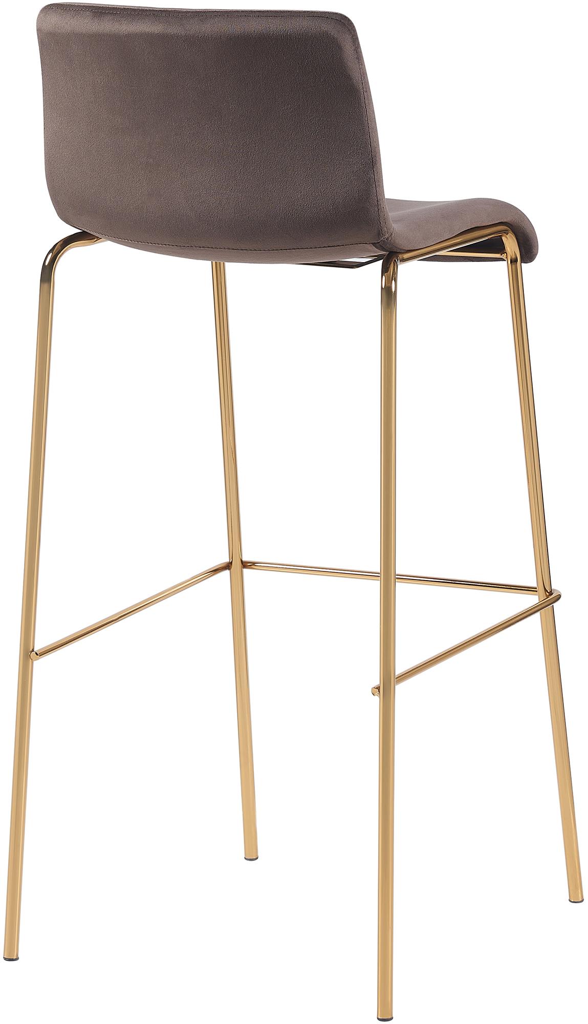 Barhocker Hoover Samt 4-Fuß Gold