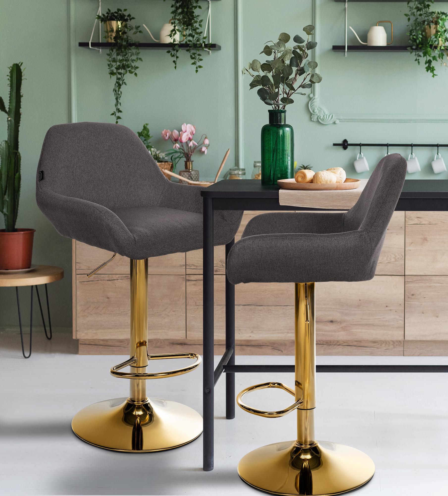 Barhocker Braga Gold Stoff