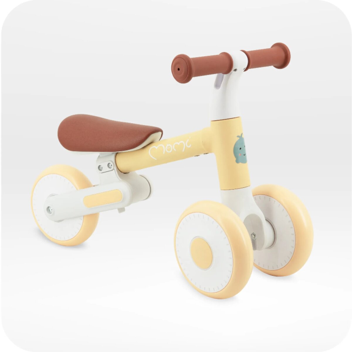 MoMi DEX – Faltbares 2-in-1 Laufrad & Dreirad ohne Pedale, leicht, werkzeuglos montierbar, verstellbarer Sitz, ab 12 Monaten, bis 20 kg – Gelb