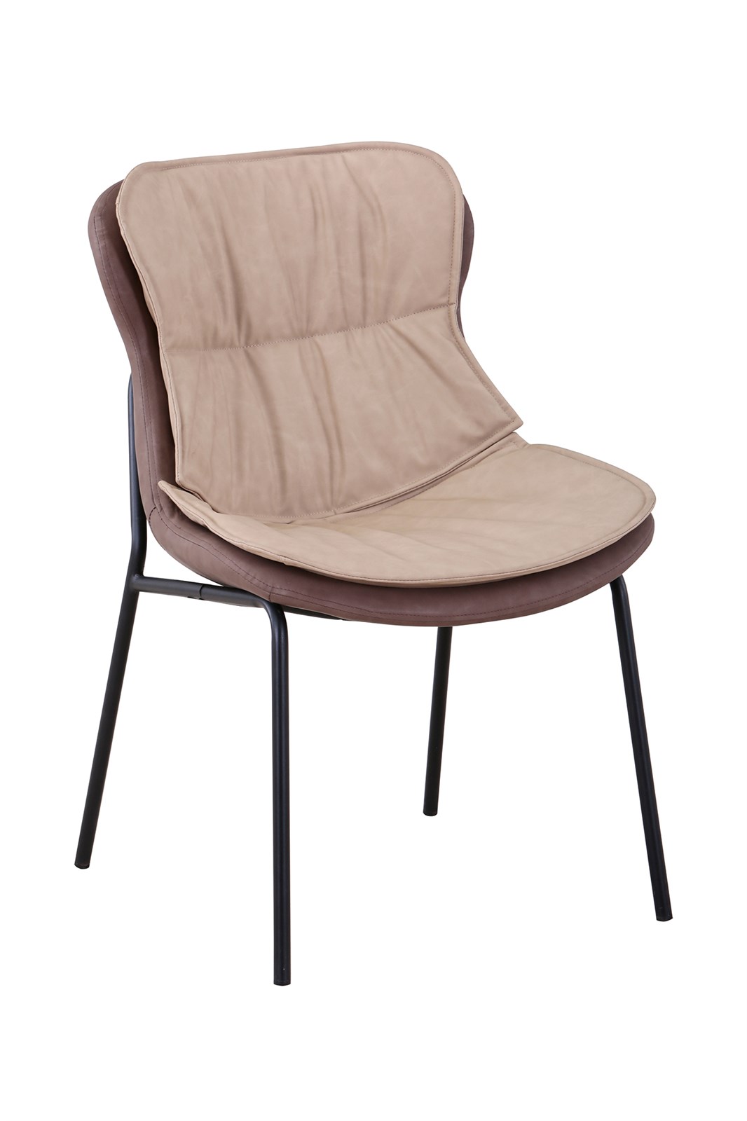 Designstuhl Beige/Hellbraun