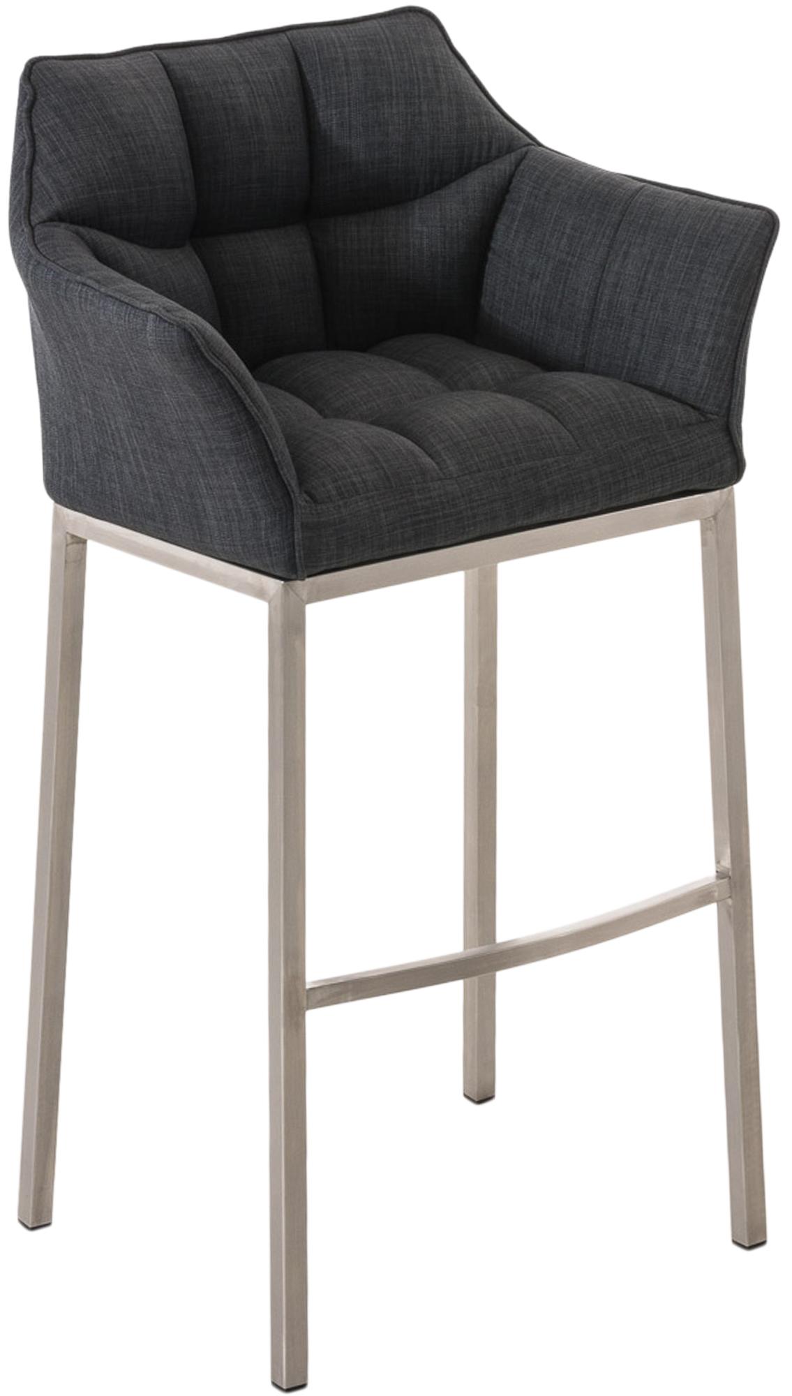 Barhocker Damaso E Stoff mit 4-Fuß Gestell