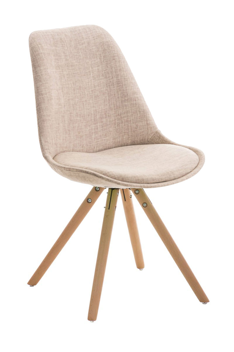 Stuhl Pegleg Stoff Rund natura