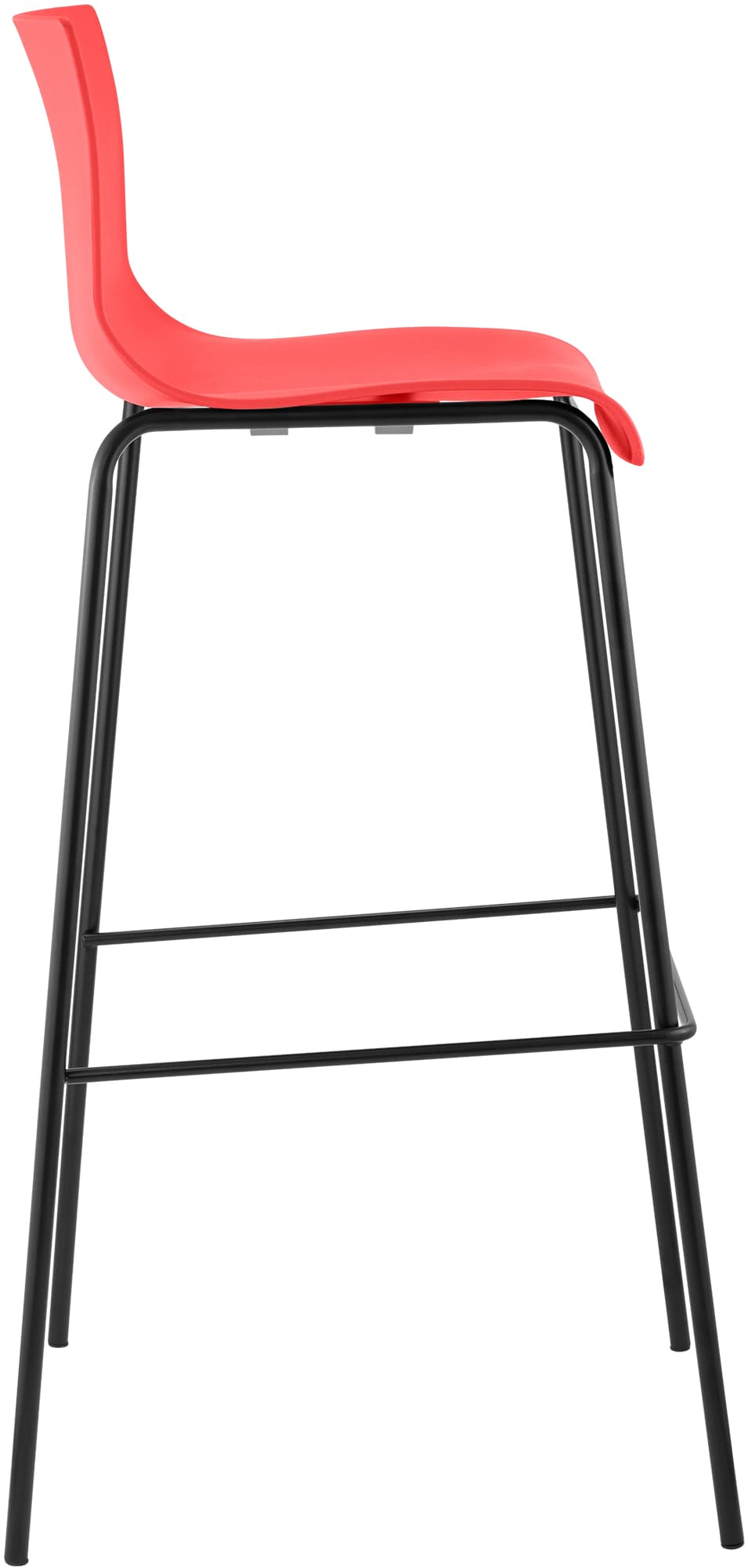 2er Set Barhocker Hoover Kunststoff 4-Fuß Gestell schwarz