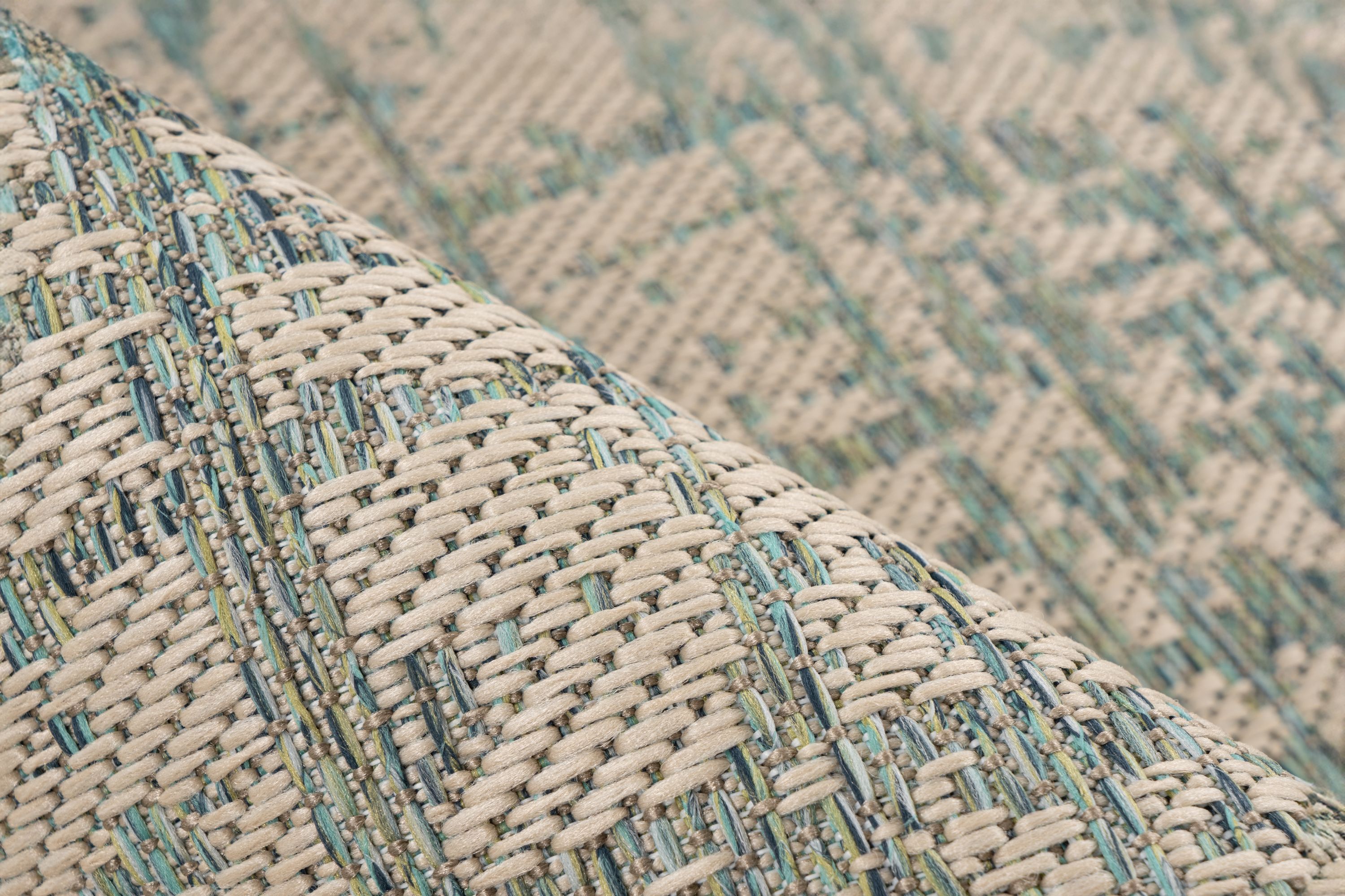 Teppich Tribal 325 Türkis 160cm x 230cm