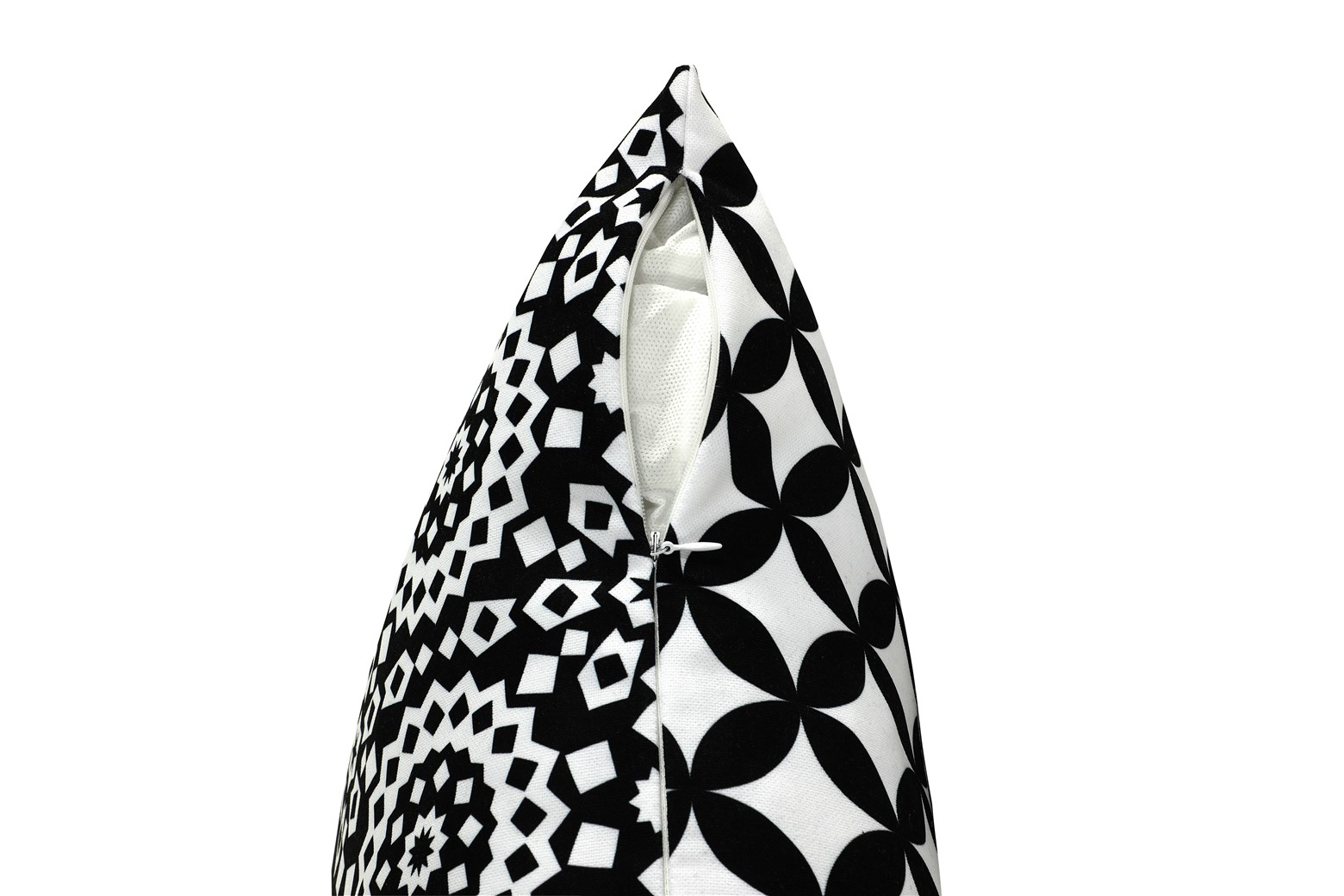 Deko-Kissen Dekokissen Stereo 125 Schwarz / Weiß 45cm x 45cm