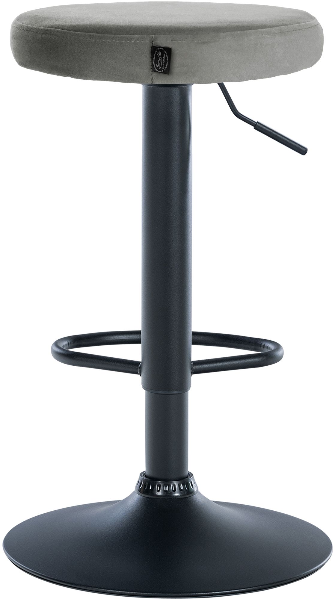 2er Set Barhocker Ponte Samt schwarz