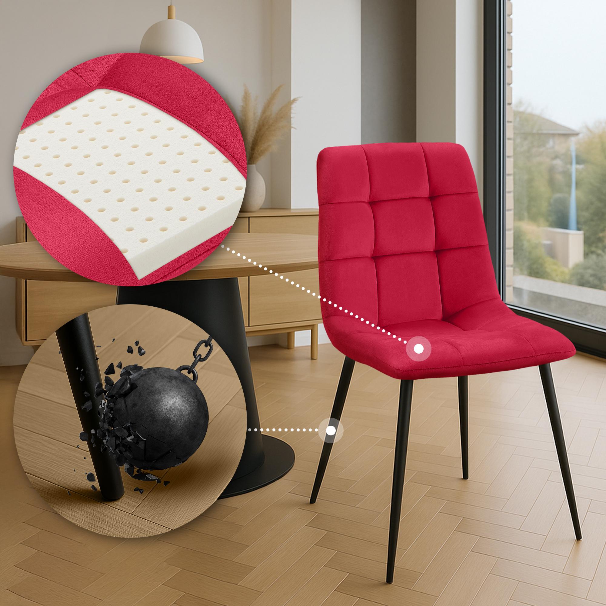 4er Set Esszimmerstuhl Tilde Samt