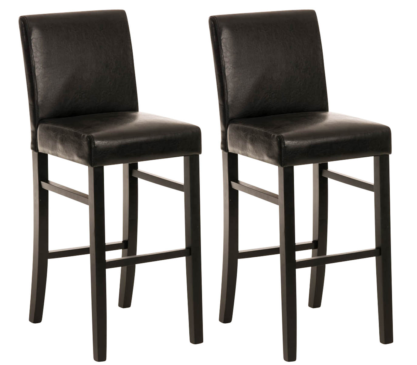 2er Set Barhocker Alvin Kunstleder schwarz