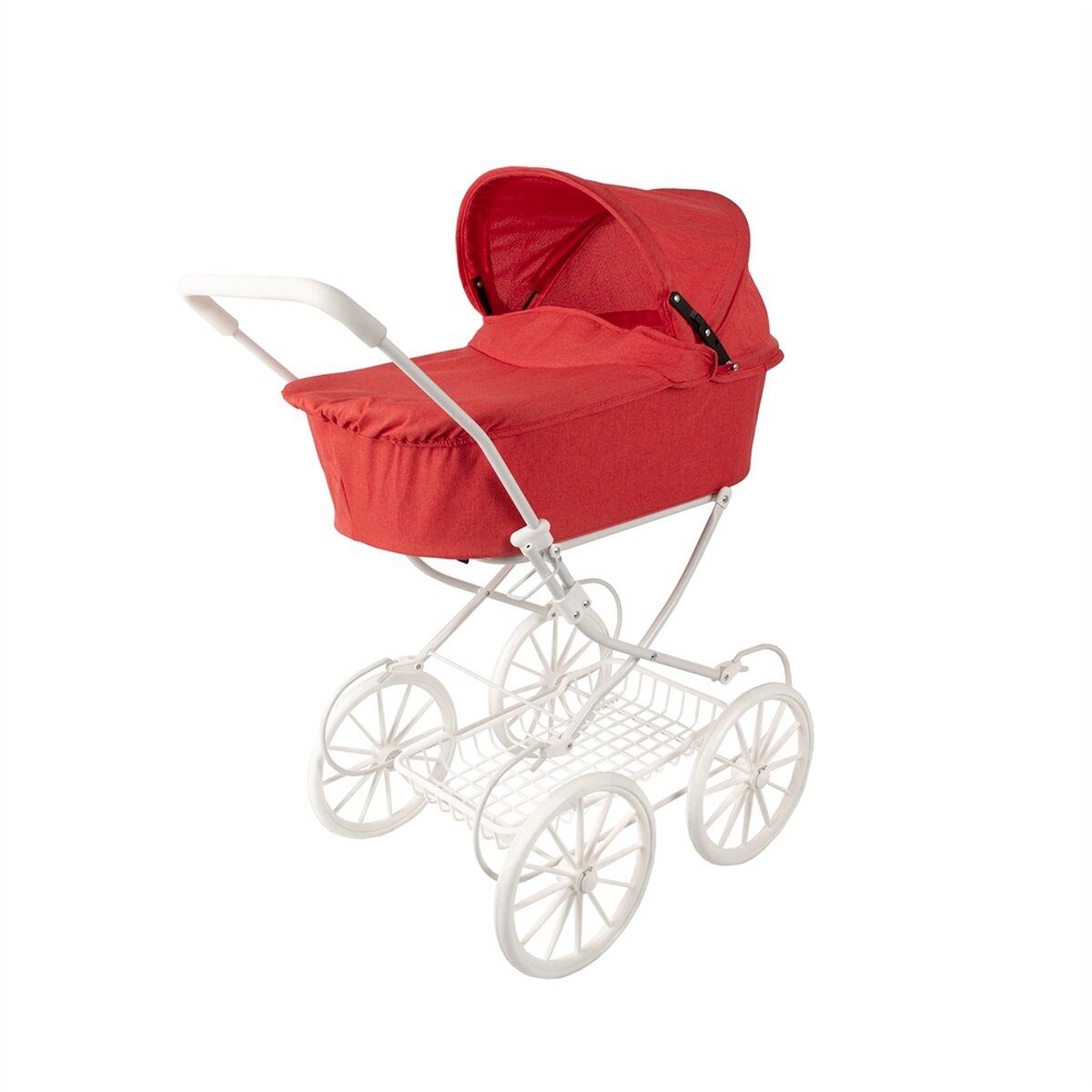 BabyTrold TRILLE Classic Puppenwagen Rot nostalgisch, 77 cm